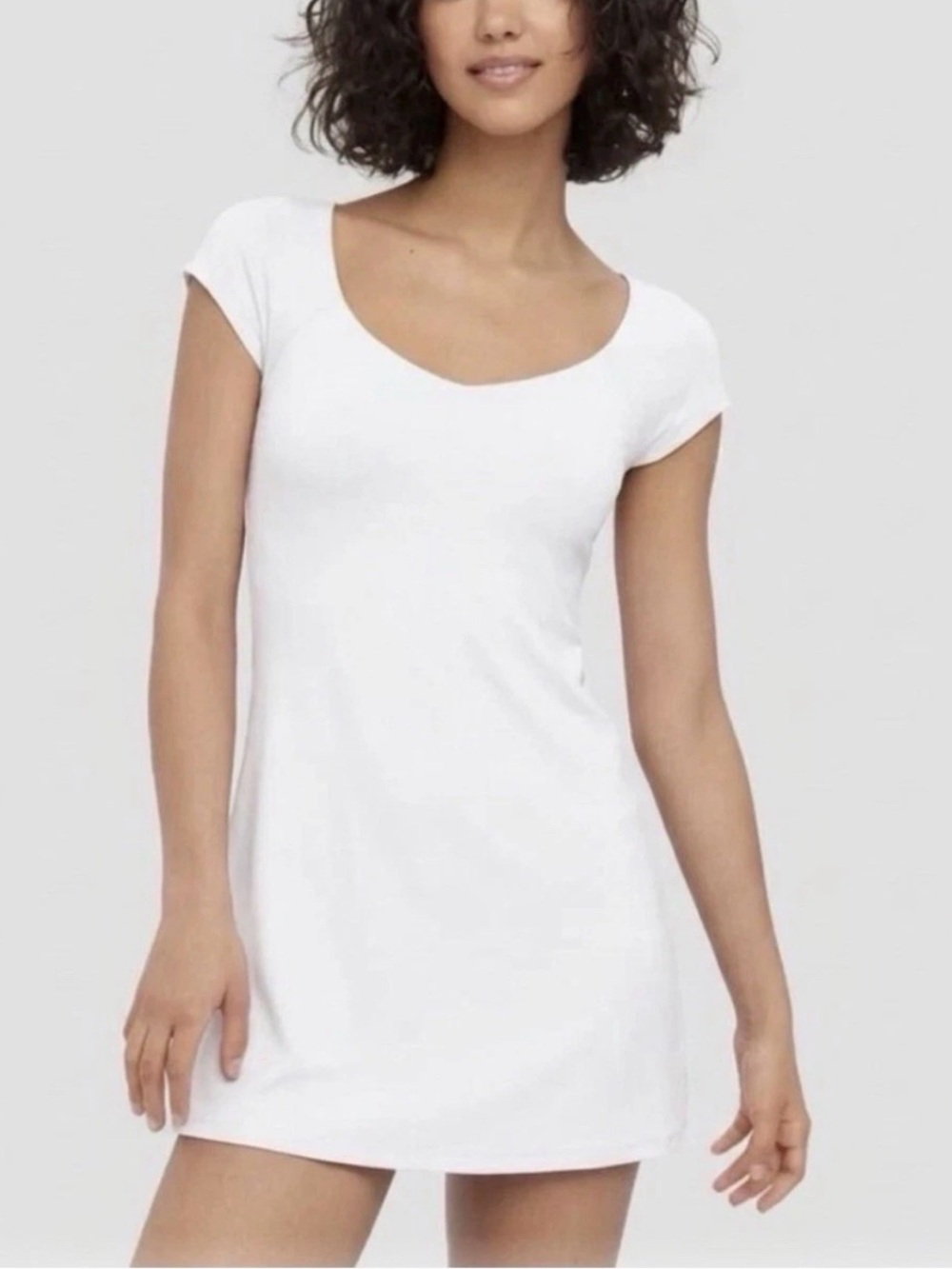 Offline Aerie Real Me Cap Sleeve Athleisure Dress Tennis White M Active Shorts